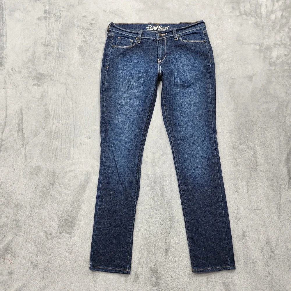Old Navy Jeans‎ Womens 6 Blue The Sweetheart Mid Rise Skinny Stretch Denim